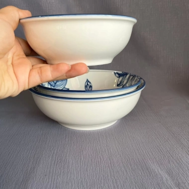 Bộ 18 món Hoa Sen gốm sứ - Tô chén dĩa 5 người Sen Xoài hoặc Sen Vuông giảm giá 218.999 VND