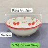 Bộ 19 chi tiết tô chén dĩa hoa văn Cherry hiện đại, dễ thương - 300.300₫, không hộp quà 4