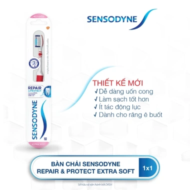 Bộ 2 Bàn chải Sensodyne Repair & Protect Extra Soft, cổ linh hoạt, lông mềm, sạch sâu - 90.474 VND