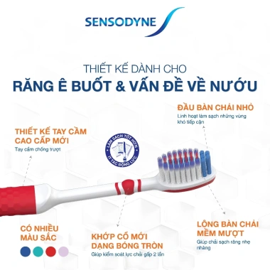 Bộ 2 Bàn chải Sensodyne Sensitive và Gum lông mềm, làm sạch nhẹ nhàng, bảo vệ nướu - Giá ưu đãi 119.700₫