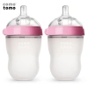 Bộ 2 bình sữa Comotomo Mỹ 250ml silicone cao cấp, mềm mại, xanh‑hồng - giá chỉ 919.000₫ 2
