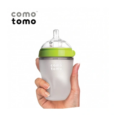 Bộ 2 bình sữa Comotomo Mỹ 250ml silicone cao cấp, mềm mại, xanh‑hồng - giá chỉ 919.000₫ 4
