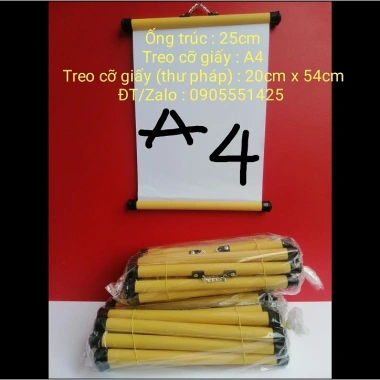 Bộ 2 bó ống trúc treo ảnh 25cm - Nẹp giấy A4, thư pháp, lịch treo tường, giá 104k