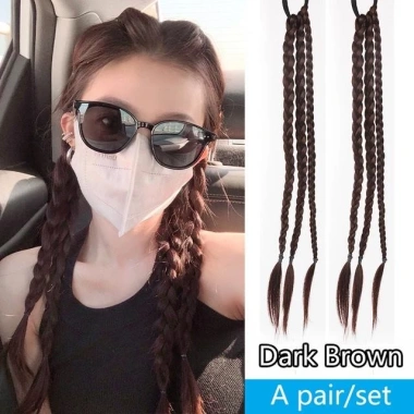 Bộ 2 Cái Bím Tóc Giả Y2K Ngọt Ngào Hot Girl, 3 Lớp Nữ Xoăn, Thoáng Mát - 40.700₫