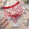 Bộ 2 Cặp Đôi Quần Lót Ren Mềm In Hoạt Hình, Thoáng Khí, Hoa Nở - Boxer Nam Ngày Cưới, Quà Tặng Lãng Mạn