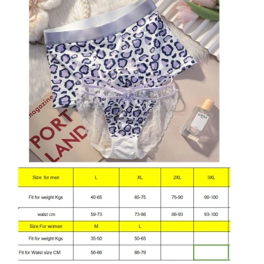 Bộ 2 Cặp Đôi Quần Lót Ren Mềm In Hoạt Hình, Thoáng Khí, Hoa Nở - Boxer Nam Ngày Cưới, Quà Tặng Lãng Mạn 9