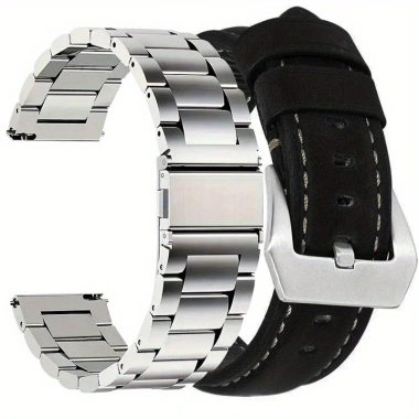Bộ 2 chiếc 22mm Nam Thời Trang Thép Không Gỉ + Dây Da, tương thích Samsung, Vivoactive, Venu, Fenix, Amazfit 108.672 VND 10 Bộ 2 chiếc 22mm Nam Thời Trang Thép Không Gỉ + Dây Da, tương thích Samsung, Vivoactive, Venu, Fenix, Amazfit 108.672 VND 10