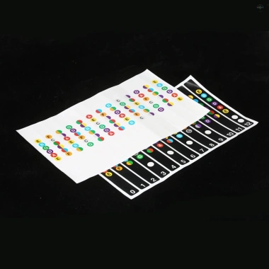 Bộ 2 Đàn Guitar Fretboard Note Đề Cân Âm Nhạc 6 Dây, Đen và Trong Suốt - Dành cho Người Mới Bắt Đầu