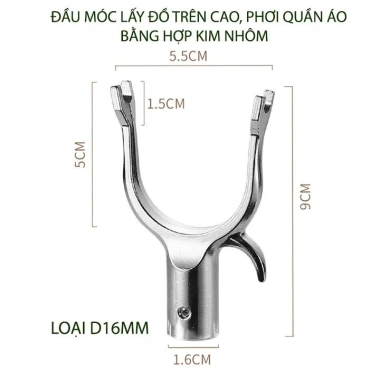 Bộ 2 đầu móc phơi quần áo bằng hợp kim nhôm đa năng - Lấy đồ trên cao tiện lợi, giảm còn 35.980₫ 3 Bộ 2 đầu móc phơi quần áo bằng hợp kim nhôm đa năng - Lấy đồ trên cao tiện lợi, giảm còn 35.980₫ 3