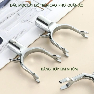 Bộ 2 đầu móc phơi quần áo bằng hợp kim nhôm đa năng - Lấy đồ trên cao tiện lợi, giảm còn 35.980₫ 8 Bộ 2 đầu móc phơi quần áo bằng hợp kim nhôm đa năng - Lấy đồ trên cao tiện lợi, giảm còn 35.980₫ 8