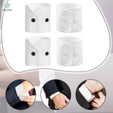 Bộ 2 Dây Buộc Áo Sơ Mi Trắng Nút Đóng, Hợp Áo Khoác, Áo Len, Bộ Đồ, Giảm 16% 2