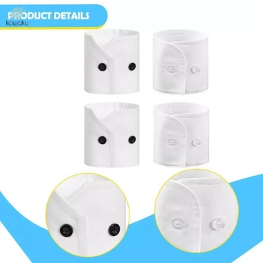 Bộ 2 Dây Buộc Áo Sơ Mi Trắng Nút Đóng, Hợp Áo Khoác, Áo Len, Bộ Đồ, Giảm 16% 3