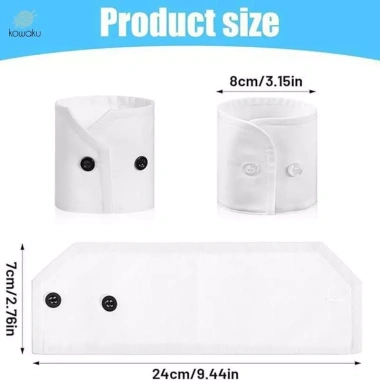 Bộ 2 Dây Buộc Áo Sơ Mi Trắng Nút Đóng, Hợp Áo Khoác, Áo Len, Bộ Đồ, Giảm 16% 4