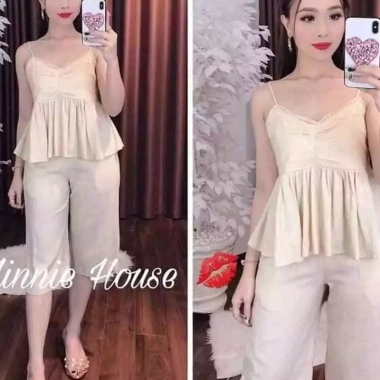 Bộ 2 Dây Cổ Ren + Quần Ngố Cute Giá 139k - Giảm giá, Đẹp, Thoải mái, Dễ phối, Giá rẻ 3