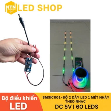 Bộ 2 Dây LED 1m Nháy Theo Nhạc - Đèn Sáng Nhịp Nhạc, Giá Ưu Đãi 300k 3 Bộ 2 Dây LED 1m Nháy Theo Nhạc - Đèn Sáng Nhịp Nhạc, Giá Ưu Đãi 300k 3
