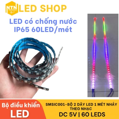 Bộ 2 Dây LED 1m Nháy Theo Nhạc - Đèn Sáng Nhịp Nhạc, Giá Ưu Đãi 300k 5 Bộ 2 Dây LED 1m Nháy Theo Nhạc - Đèn Sáng Nhịp Nhạc, Giá Ưu Đãi 300k 5