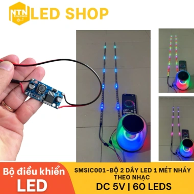 Bộ 2 Dây LED 1m Nháy Theo Nhạc - Đèn Sáng Nhịp Nhạc, Giá Ưu Đãi 300k 6 Bộ 2 Dây LED 1m Nháy Theo Nhạc - Đèn Sáng Nhịp Nhạc, Giá Ưu Đãi 300k 6