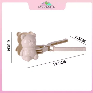 Bộ 2 Gấu Trái Tim Đồ Chơi Mùa Đông - Kẹp Tuyết, Máy Làm Đất Sét, Khuôn Quả Cầu, Xẻng Tuyết cho Trẻ 3