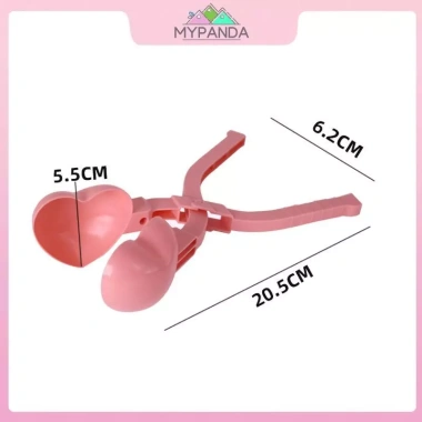 Bộ 2 Gấu Trái Tim Đồ Chơi Mùa Đông - Kẹp Tuyết, Máy Làm Đất Sét, Khuôn Quả Cầu, Xẻng Tuyết cho Trẻ 4