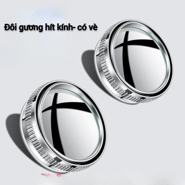 Bộ 2 gương cầu lồi, quan sát bánh xe, chân hít kính ô tô xoay 360° an toàn giao thông