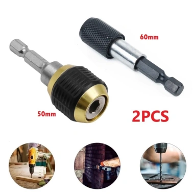 Bộ 2 Hex Shank 60mm Đổi Nhanh Không Cần Chìa Khóa - Chuck Driver Máy Khoan 3
