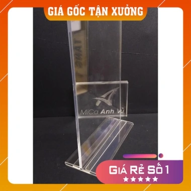 Bộ 2 Kệ Menu mica A5 - Giá gốc tận xưởng, giảm còn 89.000, chịu trọng tải mạnh, thiết kế sang trọng