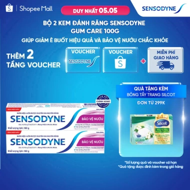 Bộ 2 Kem đánh răng SENSODYNE Gum Care 100g - Giảm ê buốt, bảo vệ nướu, 146.520 VND