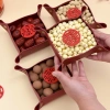 Bộ 2 khay đĩa da đỏ - Đựng kẹo bánh, trang trí tiệc cưới, Tết, chỉ 85.000 VND 4