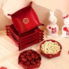 Bộ 2 khay đĩa da HOPI màu đỏ - Đựng kẹo bánh, trái cây, trang trí tiệc cưới, Tết, giảm giá 60.000₫ 7