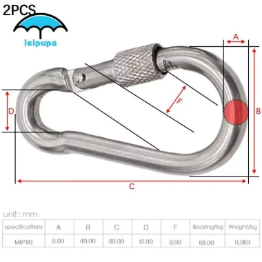 Bộ 2 Khóa Carabiner Hạng Nặng cho Võng - Siêu Bền, Giá Ưu Đãi 69.300đ