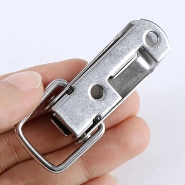 Bộ 2 khoá chốt lẫy mỏ vịt hợp kim 6,5x3cm kèm vít, móc, rive - Giá 39.200đ dùng cho hòm rương, tủ, vali 2