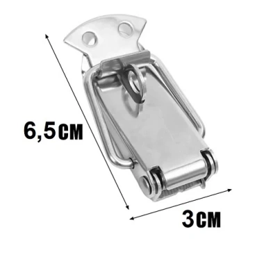 Bộ 2 khoá chốt lẫy mỏ vịt hợp kim 6,5x3cm kèm vít, móc, rive - Giá 39.200đ dùng cho hòm rương, tủ, vali 5