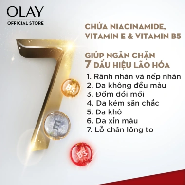 Bộ 2 lọ OLAY Total Effects Ngày & Đêm 50g - Phục hồi da, ngăn 7 dấu hiệu lão hoá, giảm 20%
