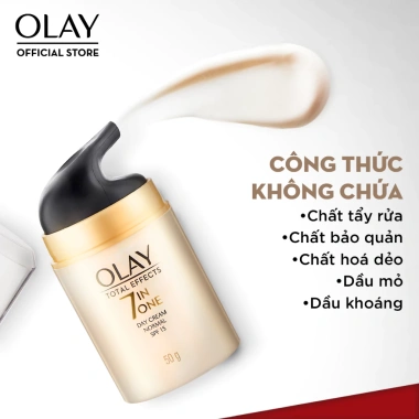 Bộ 2 lọ OLAY Total Effects Ngày & Đêm 50g - Phục hồi da, ngăn 7 dấu hiệu lão hoá, giảm 20%