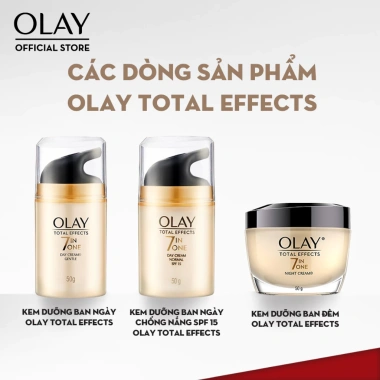 Bộ 2 lọ OLAY Total Effects Ngày & Đêm 50g - Phục hồi da, ngăn 7 dấu hiệu lão hoá, giảm 20%