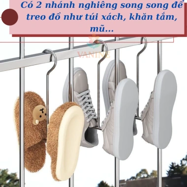 Bộ 2 móc treo giày inox chống rỉ - Giày nhanh khô, gọn gàng, tiết kiệm không gian - chỉ 69.000₫ 7 Bộ 2 móc treo giày inox chống rỉ - Giày nhanh khô, gọn gàng, tiết kiệm không gian - chỉ 69.000₫ 7