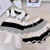 Bộ 2 món Quần short Vest đại học cho bé gái 2-6 tuổi - Trang phục kỳ nghỉ thời trang, giảm giá ưu đãi 4