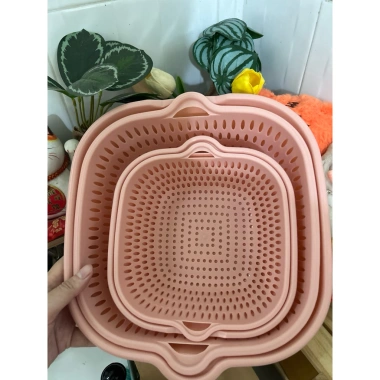 Bộ 2 món rổ chậu đa năng nhựa Việt Nhật - Chỉ 25.000, tiện lợi, tiết kiệm