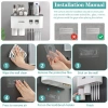 Bộ 2 Nhả Kem Đánh Răng Tự Động OENON và Kệ Treo Bàn Chải Dán Tường, Cốc Hút Nam Châm, Tặng Miếng Dán, Giá 105.000 VND 9