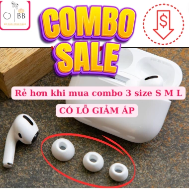 Bộ 2 núm tai nghe hàng zin thay thế AirPods Pro 1/2 - Độ bền cao, Giá chỉ 52.400₫ 6