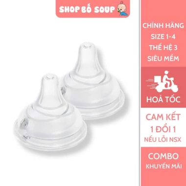 Bộ 2 núm ti Moyuum cổ rộng số 3 (6-8 tháng) Thế hệ 3 Giá ưu đãi 187k