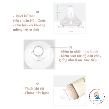 Bộ 2 núm ti Moyuum cổ rộng số 3 (6-8 tháng) Thế hệ 3 Giá ưu đãi 187k 5 Bộ 2 núm ti Moyuum cổ rộng số 3 (6-8 tháng) Thế hệ 3 Giá ưu đãi 187k 5