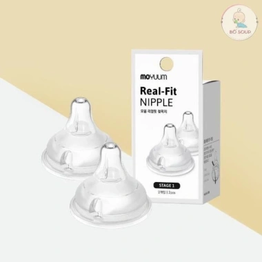 Bộ 2 núm ti Moyuum cổ rộng số 3 (6-8 tháng) Thế hệ 3 Giá ưu đãi 187k