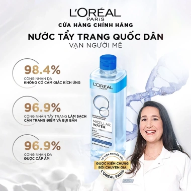 Bộ 2 nước tẩy trang đa năng 3in1 L'Oreal Paris Micellar Water 400ml 390.000₫ 6