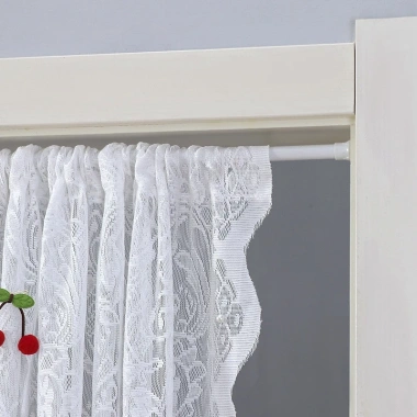 Bộ 2 Pháp Vintage Nửa Rèm Hoa Thêu Đính Hạt Ren Tam Giác – Trang trí nhà, giá 162.000₫