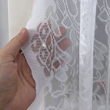 Bộ 2 Pháp Vintage Nửa Rèm Hoa Thêu Đính Hạt Ren Tam Giác – Trang trí nhà, giá 162.000₫