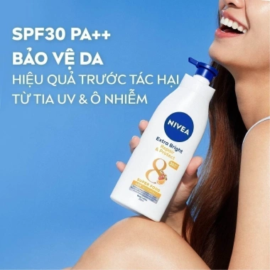 Bộ 2 Sữa Dưỡng Thể NIVEA 8 Super Foods Ngày Đêm 350ml - Dưỡng sáng, phục hồi, bảo vệ da - 254k 6