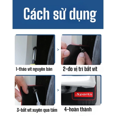 Bộ 2 Tấm Chắn Bùn Xe Ô Tô Size Nhỏ - Chống Nước Bẩn, Bùn Đất, Giá 118.000₫ 8