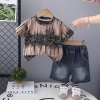 Bộ 2 Trang Phục Mùa Hè Bé Trai Mỏng Thời Trang Tay Ngắn và Quần Short - 330k