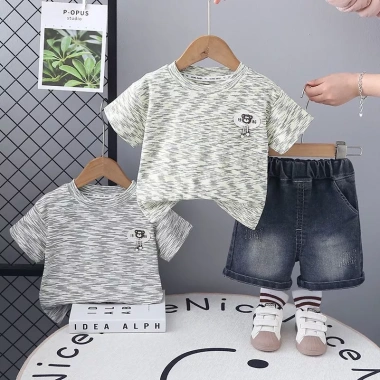 Bộ 2 Trang Phục Mùa Hè Bé Trai Mỏng Thời Trang Tay Ngắn và Quần Short - 330k 4
